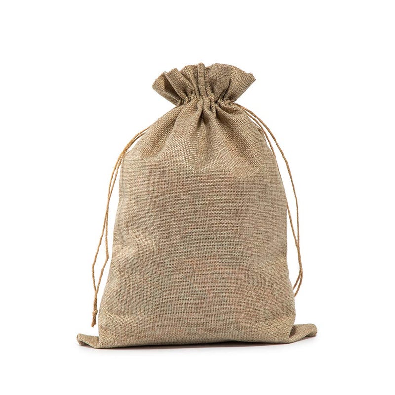 Tapleap Burlap Bags with Drawstring  10""x14"" Burlap Favor Sacks (Lot of 10) for Wrapping Memorial Day Favors Gifts  Birthday  Wedding  DIY or Household Use - Image 1